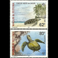 WALLIS 1997 - Scott# 496-7 Green Turtles Set Of 2 MNH - Autres & Non Classés