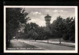 AK Wittenberge /Bez. Schwerin, Partie Am Wasserturm  - Wittenberge