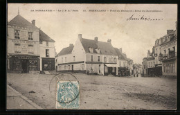 CPA Regmalard, Place Du Marche Et Hotel Du Cheval-Blanc  - Otros & Sin Clasificación