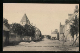 CPA Bellou-sur-Huisne, Route De Bellesme Et L`Eglise  - Other & Unclassified