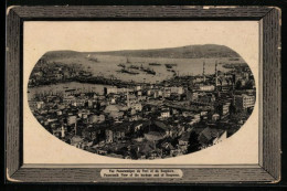 Präge-AK Istanbul, Vue Panoramique Du Port Et Du Bosphere  - Turquie