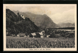 AK Vaduz, Ortsansicht Mit Rheintal  - Liechtenstein