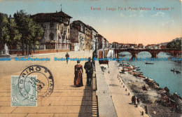 R135156 Torino. Lungo Po E Ponte Vittorio Emanuele I. 1923. A. D. T - World