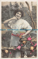 R135690 Woman. Fish. Flowers. J. L. C. Old Photography. Postcard - World