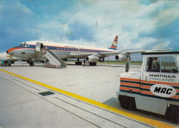 Airport Amsterdam Schiphol Old Postcard Martinair Holland DC 8 1969 - Vliegvelden