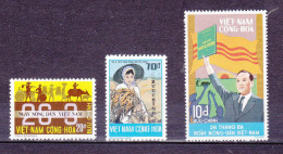 Série 3 Timbres Neuf** MNH Vietnam Viêt-Nam Du SUD 1974 Journée De L'agriculture VN-S 479 480 481 - Viêt-Nam