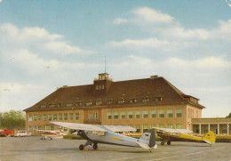 Airport Flughafen Braunschweig Germany Old Postcard 1964 - Aeródromos