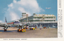 Airport Tokyo International Old Postcard Japan Air Lines JAL - Aerodrome