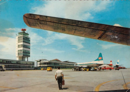 Airport Beograd Serbia Old Postcard 1971 JAT Austrian Airlines Pan Am - Aeródromos