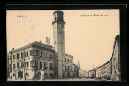 AK Hof A. S., Rathaus Und Klosterstrasse  - Sonstige & Ohne Zuordnung