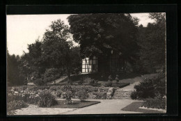 AK Bielefeld, Botanischer Garten, Idylle Am Häuschen  - Bielefeld