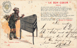 CPA Publicité - Le Bon Coeur-Odelin-Ramoneur-Timbre       L2946 - Advertising