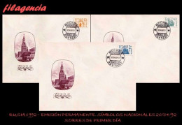 RUSIA SPD-FDC. 1992-08 EMISIÓN PERMANENTE. SÍMBOLOS NACIONALES. 04/20/92 - FDC