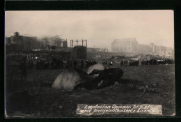AK Oppau, Explosion In Der Stadt Am 21.9.1921, Vorn Fortgeschleuderte Eisenteile  - Disasters