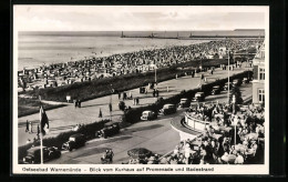 AK Warnemünde / Ostseebad, Blick Vom Kurhaus Auf Promenade Und Badestrand  - Autres & Non Classés