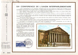 DOCUMENT FDC 1971 CONFERENCE DE L'UNION INTERPARLEMENTAIRE - 1970-1979