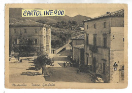 Umbria-terni-montecchio Piazza Garibaldi Animata Bella Veduta Dei Primi Anni 50 (v.retro) - Sonstige & Ohne Zuordnung
