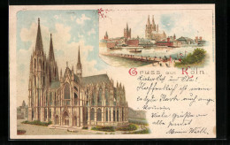 Lithographie Köln, Dom, Teilansicht  - Köln