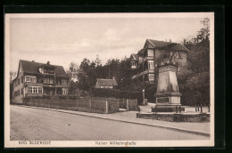 AK Bad Suderode, Kaiser Wilhelmstrasse Mit Denkmal  - Other & Unclassified