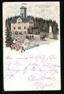 Lithographie Adelsberg B. Chemnitz, Restaurant Auf Dem Berg  - Chemnitz