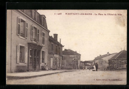 CPA Martigny-les-Bains, La Place De L`Hotel-de-Ville  - Bains Les Bains