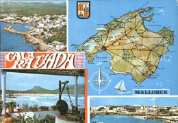 72103478 Cala Ratjada Mallorca Mit Landkarte Mallorca Spanien - Autres & Non Classés