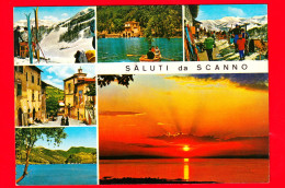 ITALIA - Abruzzo - Cartolina Viaggiata Nel 1985 - Scanno (L'Aquila) - Saluti - Vedutine - Autres & Non Classés