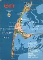 72102444 Sylt Landkarte Insel Sylt - Sylt