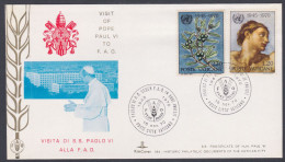 Vatican City 1970 Private Cover Pope Paul VI, Visit To Food And Agriculture Organization, FAO, Christianity, Christian - Lettres & Documents