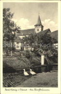 72102194 Bad Koenig Odenwald Partie Am Dorfbrunnen Kirche Bad Koenig - Bad König