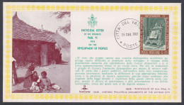 Vatican City 1967 Private Cover Pope Paul VI, Encyclical Letter, Poor African Children, Hut, Christian, Christianity - Covers & Documents