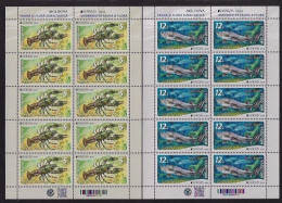 Moldova Moldavia 2024 Underwater Flora And Fauna Set Of 2 Sheetlets MNH - Moldavie