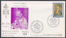 Vatican City 1975 Private Cover Pope Paul VI, Christian, Christianity, Catholic Church - Brieven En Documenten