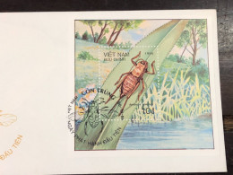 VIET  NAM ENVELOPE-F.D.C BLOCKS-(1986 CON TRUNG INSEDS) 1 Pcs Good Quality - Viêt-Nam