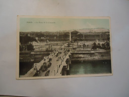 FRANCE   POSTCARDS  PARIS LA PLACE DE LA  CONCORDE - Otros & Sin Clasificación