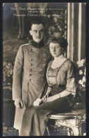 AK Prinz Ernst August Herzog Von Braunschweig Mit Seiner Braut Prinzessin Victoria Luise Von Preussen  - Familias Reales