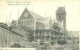 50  BIVILLE - EGLISE EN CONSTRUCTION - ETAT DES TRAVAUX EN JUIN 1924 (ref 6499) - Sonstige & Ohne Zuordnung