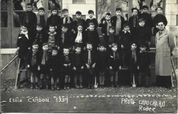 1A --- 12 RODEZ Ecole Cambon 1937 Carte-photo Chauchard - Rodez