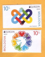 2023  Moldova „Europa 2023. PEACE – The Highest Value Of Humanity.” 2v Mint - 2023