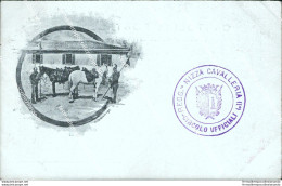 Ca193 Cartolina Militare  Reggimento Nizza Cavalleria Circolo Ufficiali Www1 - Régiments