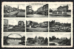 AK Osterfeld, Hauptstrasse, Bergstrasse, Bahnhof-Nord, Gymnasium U. Turnhalle, Schloss Vonderort, Stadtpark M. Restaur  - Altri & Non Classificati