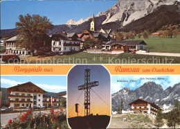 72099105 Ramsau Dachstein Steiermark Ortsansicht Mitterspitz Hoher Dachstein Ram - Autres & Non Classés