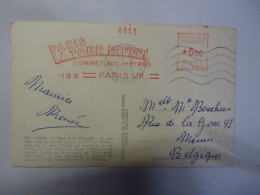 FRANCE   POSTCARDS 1953 PARIS LA PLACE DE LA  CONCORDE MACINE STAMPS - Other & Unclassified