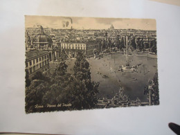 ITALY  POSTCARDS  ROMA  POPOLO  1954 STAMPS - Autres & Non Classés