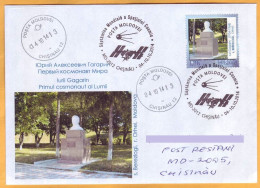 2014 Moldova Moldavie Moldau   Special Cancellations "International Space Week", Gagarin, Satellite - Moldawien (Moldau)