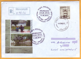 2010 Moldova Moldavie Moldau  FDC. Support For Flood Victims. Hincesti Region. Water. - Moldova