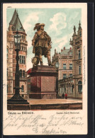 AK Bremen, Gustav-Adolf Denkmal Mit Strassenlaterne  - Bremen