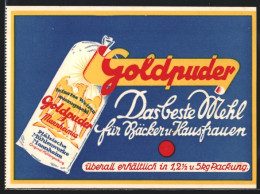 Künstler-AK Reklame Für Goldpuder-Mehl  - Publicité