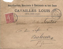 72 --- Lettre 11 CHALABRE Louis Cavaillès, Ameublements, Menuiserie & ébénisterie - 1900 – 1949