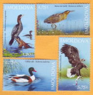 2021 Moldova Moldavie Moldau Romania  Lower Prut ”Biosphere Reserve” Birds, Fauna  4v Mint - Moldawien (Moldau)